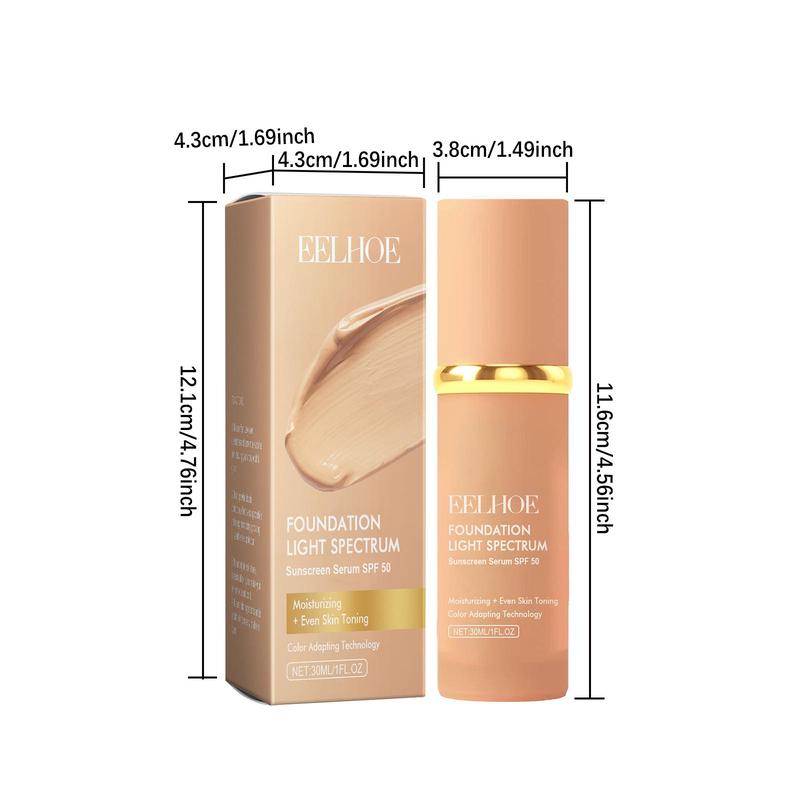 Long Lasting Liquid Foundation, Moisturizing Lightweight Concealer Foundation, Full Coverage Flawless Makeup Cream, Makeup Product for Women & Girls