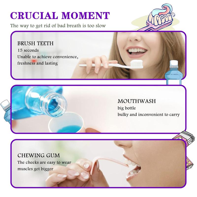 Portable Oral Spray, 2 Boxes Natural Extracts Mouth Freshening Spray, Oral Care Product for Men & Women, Daily Oral Care Product