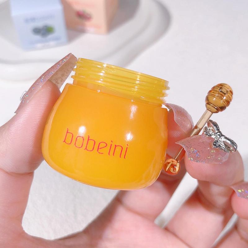 Moisturizing Lip Mask, 1 Count Honey Pot Design Lip Balm, Hydrating Lip Care Product For Women