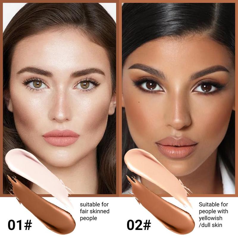 4 Color Highlighter Contour Stick,Cream Contour Palette Kit for Beginners,Bronzer Contouring Sticks,contorno maquillaje para mujer en oferta,Concealer Stick Primer Face Makeup Brightener,01+02 Temogu