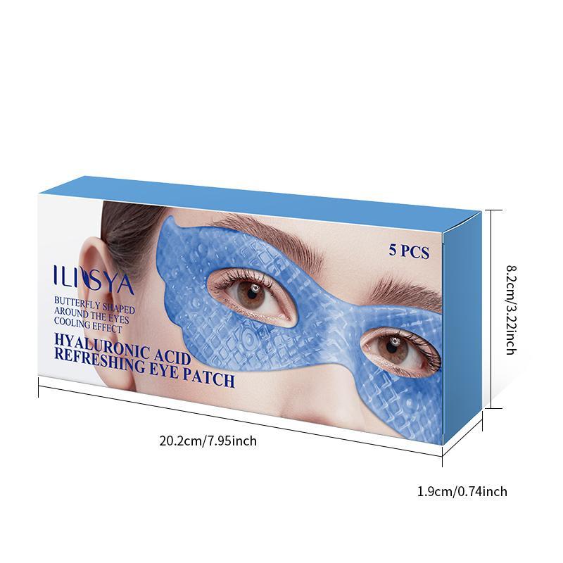 Hyaluronic Acid Collagen Eye Mask, 5 Counts box Moisturizing Eye Care Mask, Eye Care Product for Women & Men, Christmas Gift