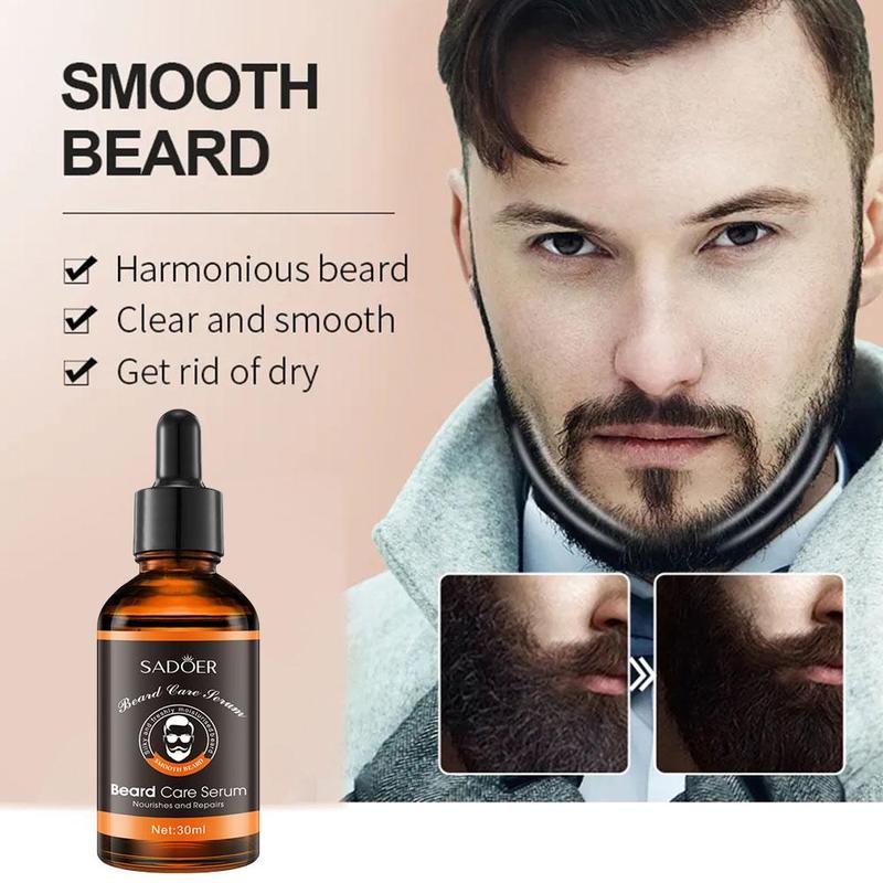 Beard Growth Fluid, Beard Care Serum, Pro-growth Growth Enhancer, Stimulate Beard and Hair Growth, Hydrating Moisturizing Skin Care - Gifts for Men Dad Him Boyfriend Husband Brother