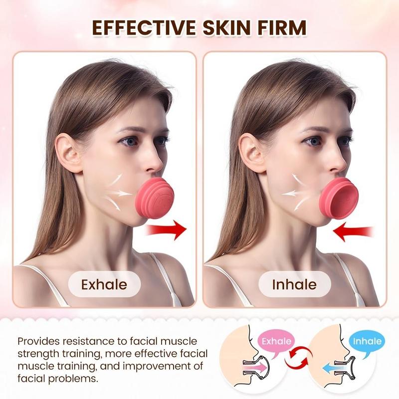 Face Muscle Trainer, Double Chin & Jawline Exercise Tool, Facial Muscle Exerciser, Face Skin Lift & Tightening Training Tool for Women & Men, Christmas Gift