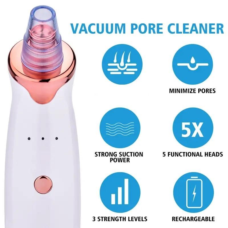 Automatic Blackhead Remover, 1 Box Multifunctional Blackhead Extractor, Professional Facial Pore Cleaning Tool for Home & Travel