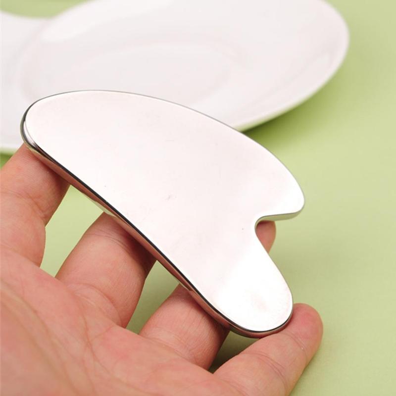 Stainless Steel Heart-shaped Gua Sha Board, Face & Neck Massage Tool, Skin Care Tool for Home & Spa Use, Facial Skin Care Tool for Women