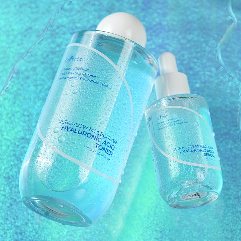 [ISNTREE Official Shop] - Ultra-Low Molecular Hyaluronic Acid Toner + Serum Bundle Set