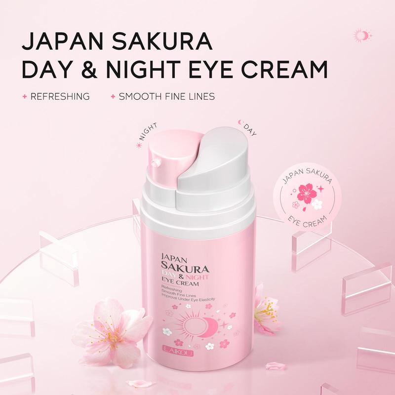 Moisturizing Sakura Skin Care Kit (1 Set), Including Facial Toner Mist, Day & Night Eye Cream, Spot Cream, Hand Cream, Foot Care Wand, Hand Soap Tablet, Gift Bag