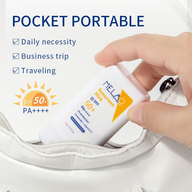 Sunscreen Stick,Water resistant,gently repair skin, protect sensitive skin,SPF 50+,PA 4+UV protection,Ceramide+vitaminE, Pocket portable-15g 0.53oz