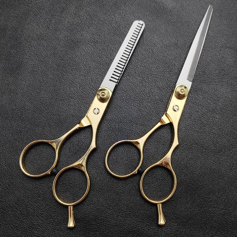 Hair Cutting Tool Set, 1 Count  2 Counts Hair Thinning Scissors Flat Cutting Scissors, Professional Haircut Tool for Adults & Men & Women