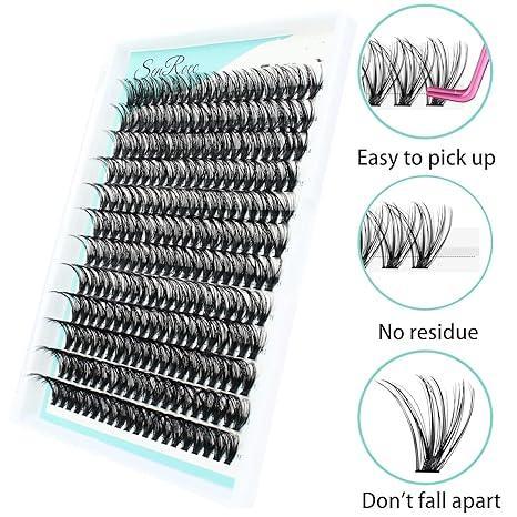 West Kiss Fluffy Lash Eyelsh Segmented Clusters Lashes 9-16MM Lash Extension Kits 280 Pcs Makeup Cosmetic