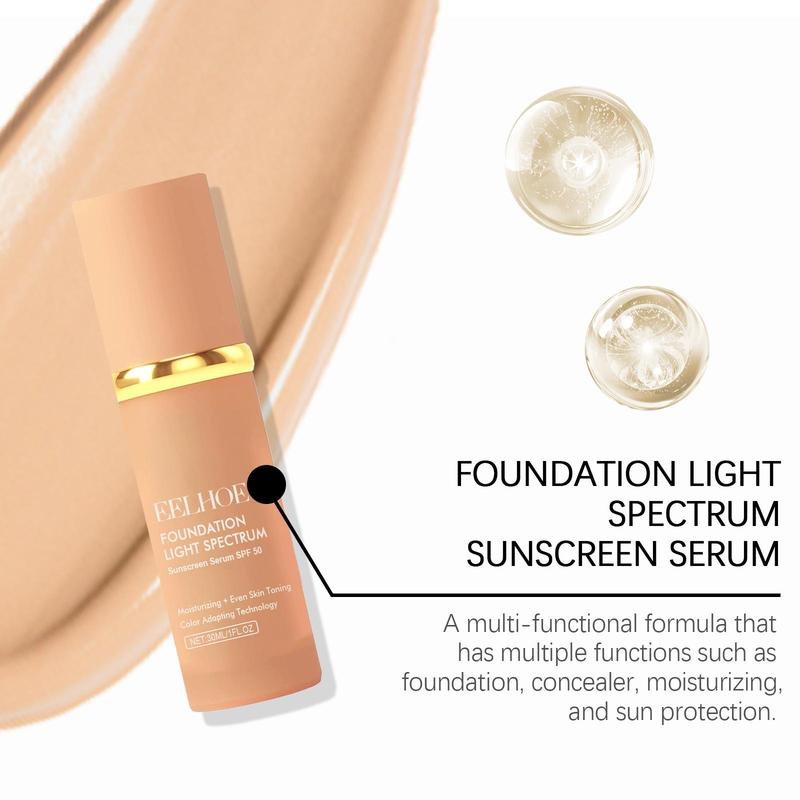 Long Lasting Liquid Foundation, Moisturizing Lightweight Concealer Foundation, Full Coverage Flawless Makeup Cream, Makeup Product for Women & Girls