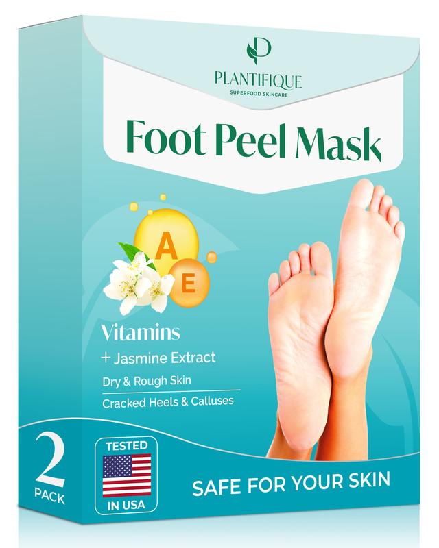 Plantifique Vitamins Foot Peel Mask - Foot Mask for Dry Feet - Callous Remover - Exfoliate - Moisturize - Exfoliator - Peeling Mask Callus Remover - Moisturizing Mask - Hydrate