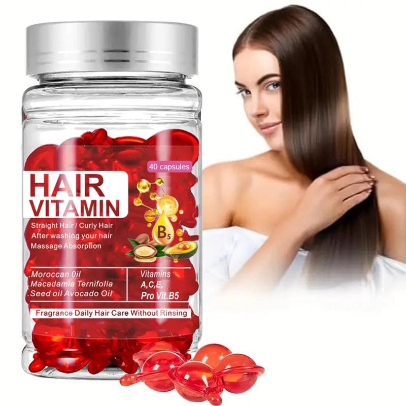 Hair Care Vitamin Oil, 40pcs set Multi-functional Strengthening & Smoothing Hair Care Liquid, Hair Care & Styling Product, Christmas Gift