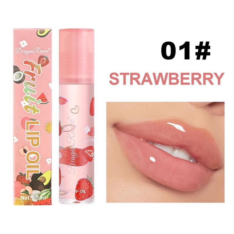 Cute Moisturizing Lip Oil, 1 Count Fruit Flavored Lip Gloss, Hydrating Lip Oil Lip Stick, Plumping Lip Oil Lip Stick Prevents Dry Cracks, Lip Care Products