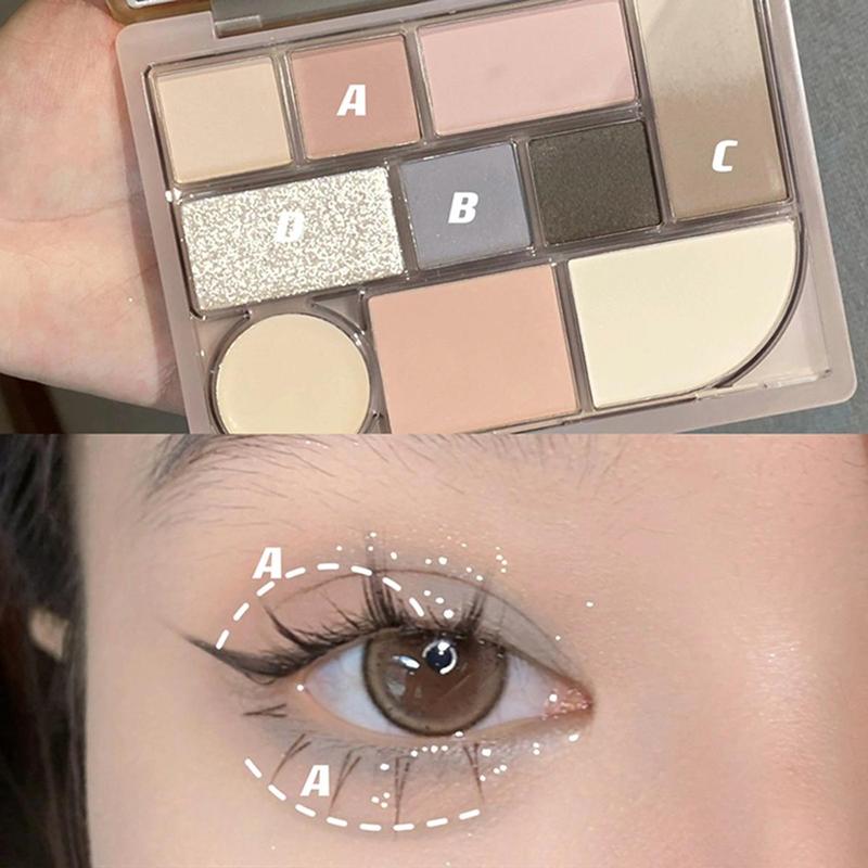 10 Colors Eyeshadow Palette, Matte & Shimmer Eye Shadow Palette With Mirror, Eye Makeup Tool For Women, Christmas Gift