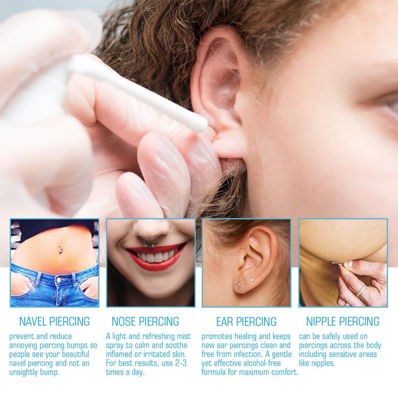 South Moon Piercing Aftercare Spray, Ear Hole Cleaning Prevent Odor To Reduce Swelling Pain Relief Spray