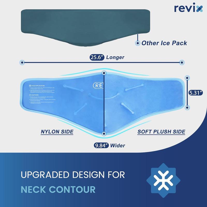 REVIX Multipurpose Soft Extra Large Neck Ice Pack, Cooling Neck Wrap, Fit to Shoulder, Back, Knee and More