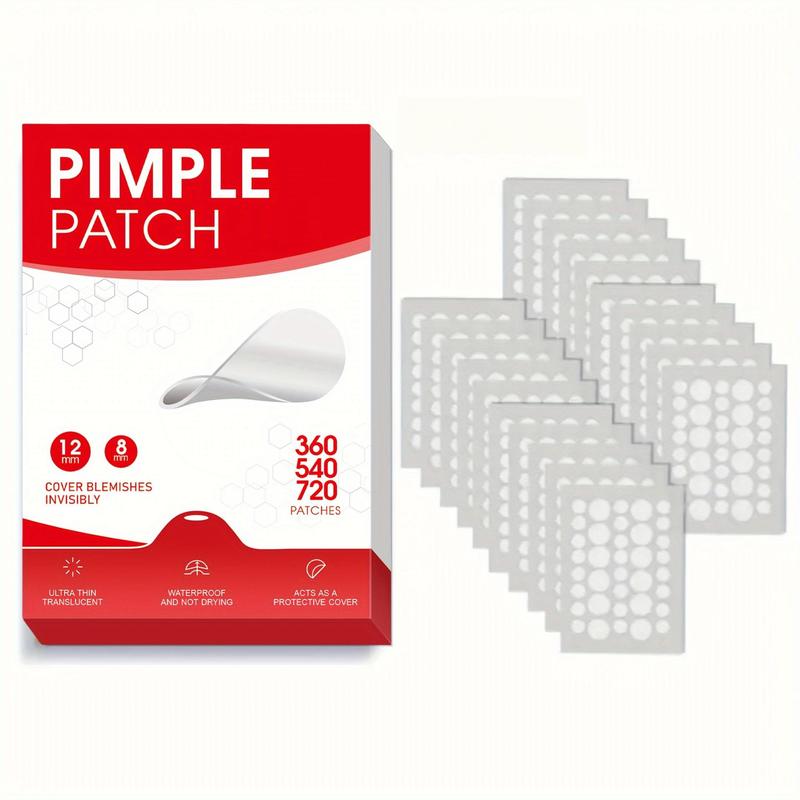 Hydrocolloid Acne Patches, 540 720pcs Invisible Acne Cover Patches, Facial Blemish Concealer Stickers, Skin Care Products for Women & Men