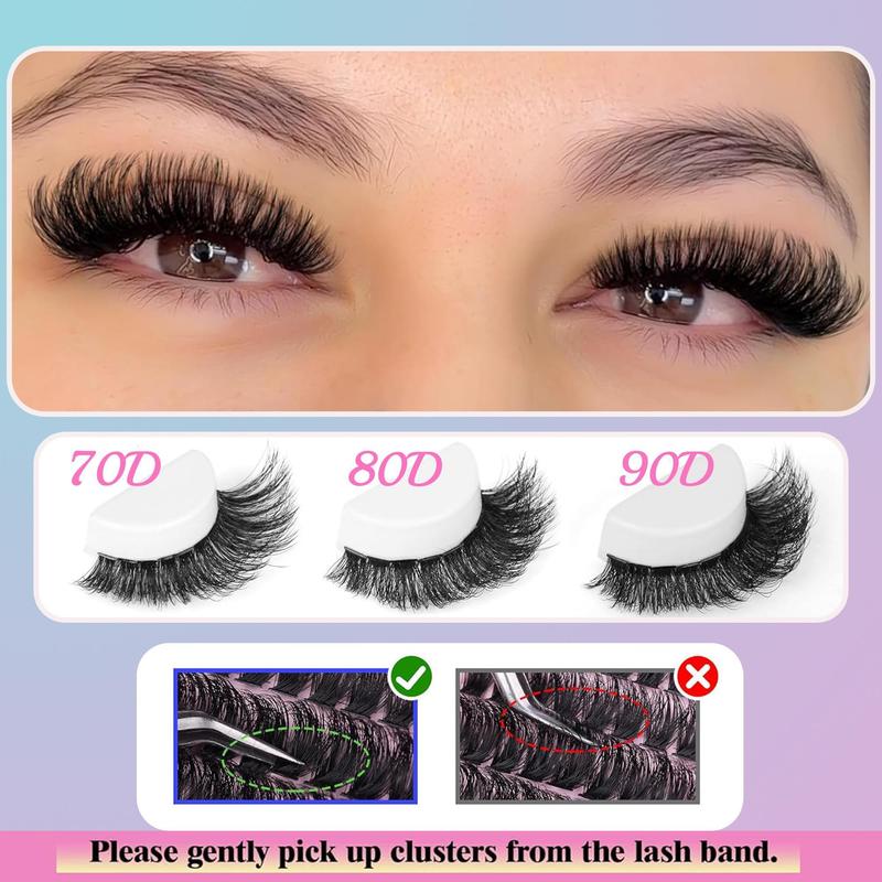 Natural Look Eyelash Extensions, 1 Box Individual False Eyelashes, Self Grafting Curl Eyelashes, Eye Makeup Enhancement False Eyelashes, Christmas Gift