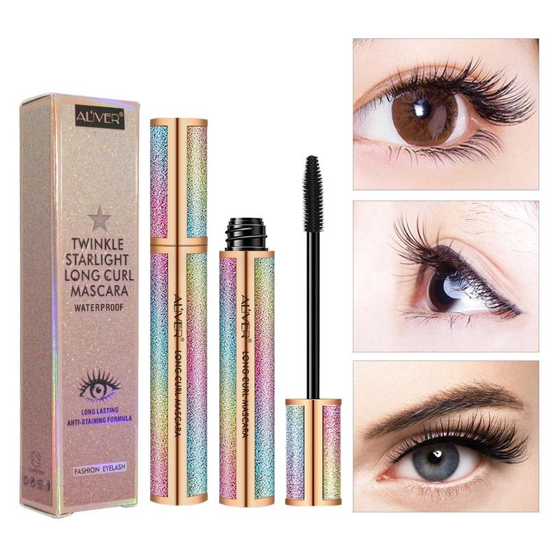 Starry Sky Mascara - Black, Waterproof, Smudge-Proof, Long-Lasting, Quick-Drying, Natural Extension & Curling, Thickening Lash Makeup