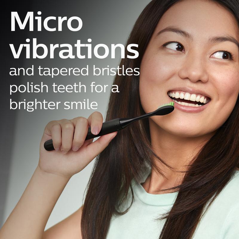 Philips One by Sonicare Rechargeable Toothbrush, Shadow Color, HY1200 26 Handle Cleansing Handle Cleansing Handle Cleansing