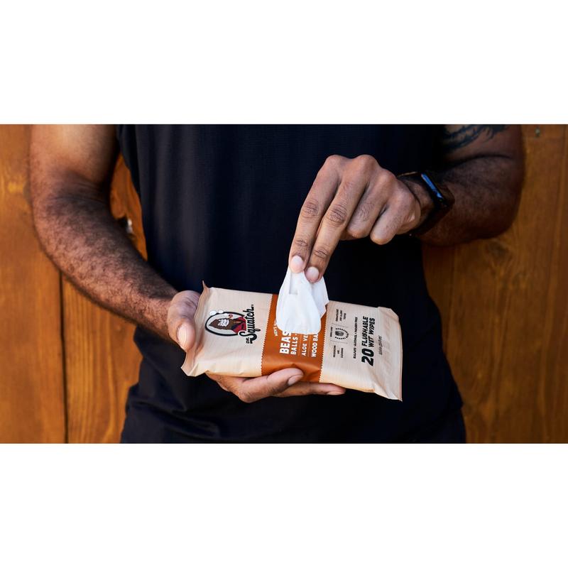 Dr. Squatch - Wood Barrel Bourbon Wipes - Body Care for Men