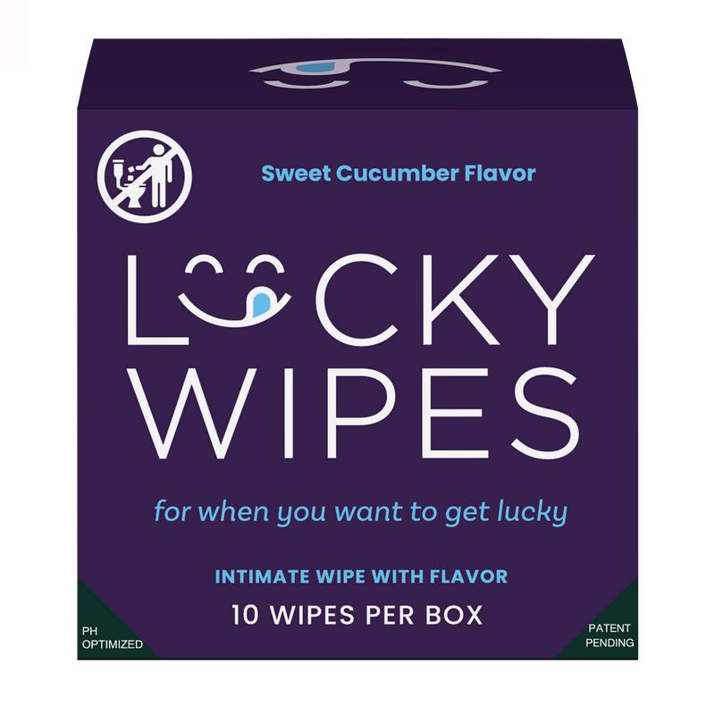 Lucky Wipes For Men Flavored Hygiene Sweet Cucumber Flavor