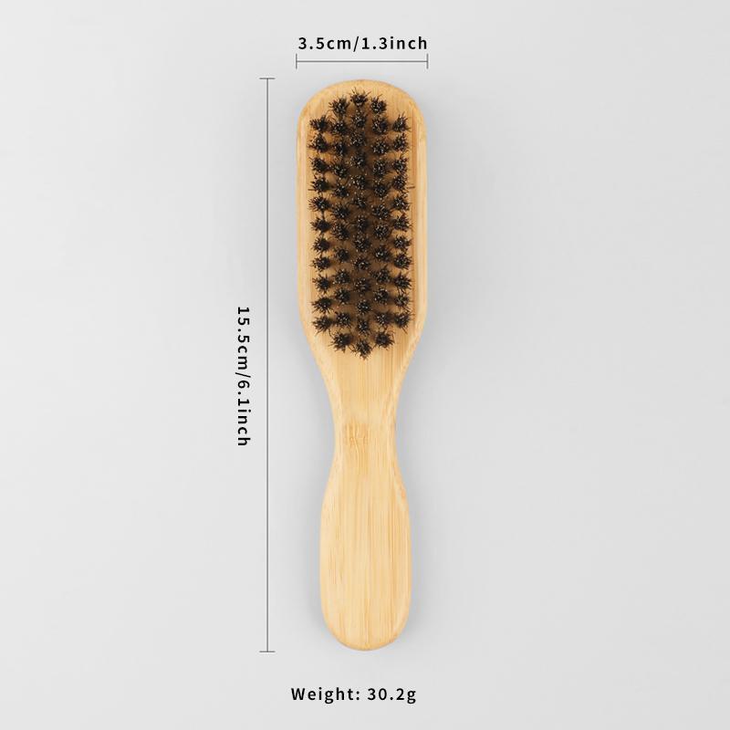 Wooden Handle Beard Brush, Multifunctional Hair Brush for Men, Hair Styling Tool for Home & Salon Use, Men Gifts, Christmas Gift