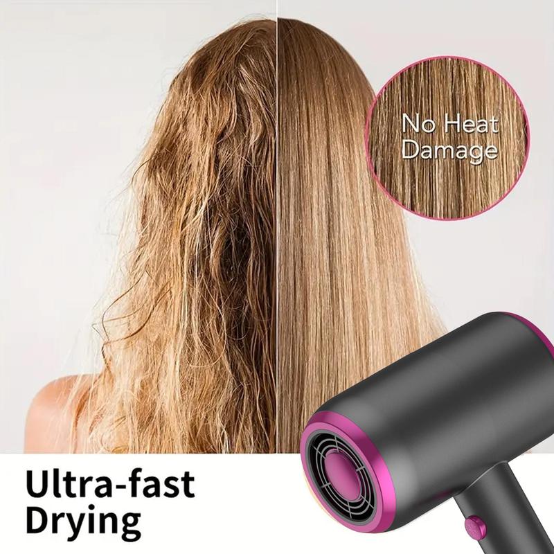 Professional Hair Dryer Kit, Negative Hair Dryer with Comb & Diffuser Accessories & Holder, Fast Drying Hair Care Device, Suitable for All Hair Types, Holiday Gifts, Hair Dryer