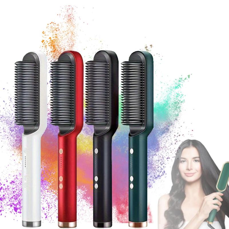 Electric Hair Straightener Brush, 1 Count Durable Hair Straightening Comb, Hair Styling Tool for Home & Salon Use, Hairdressing Tool