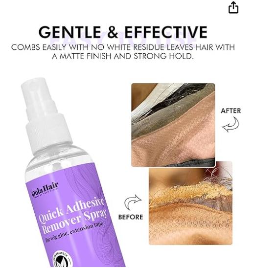 Wig Glue Remover for Lace Wig Tape in Extension Remover Spray Tape in Remover Wig Glue Cleaner Lace Front Wig Cosmetic Hair Systems Bonding Removal