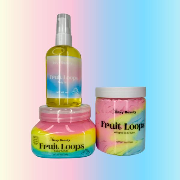 Fruit Loops- Whipped Body Butter, Sugar Scrub & Body Oil Bodycare Bundle