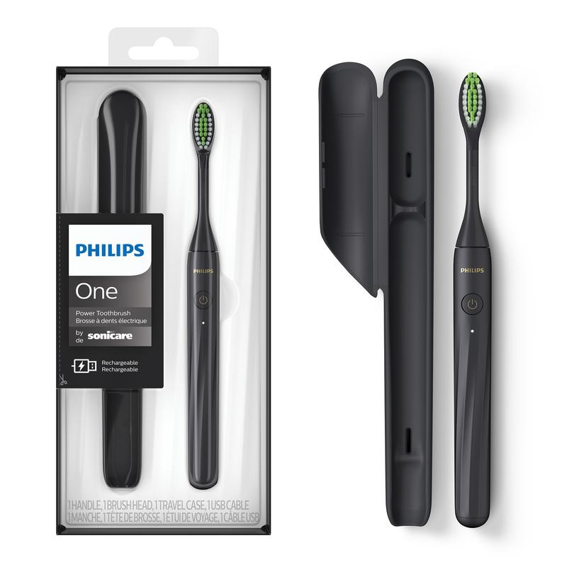 Philips One by Sonicare Rechargeable Toothbrush, Shadow Color, HY1200 26 Handle Cleansing Handle Cleansing Handle Cleansing