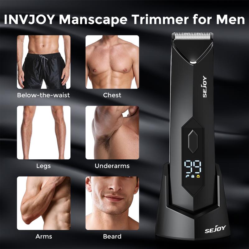 SEJOY Manscape Groin Hair Trimmer, Mens Electric Ball Trimmer, Body Shaver Groomer, Comfort & Easy to Use trimmers