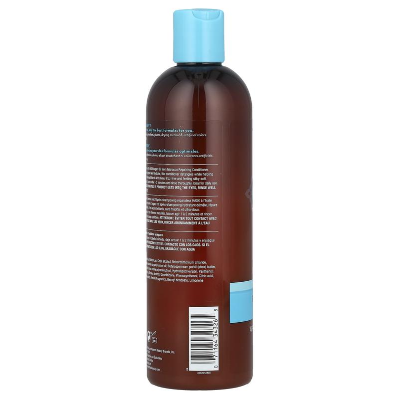 Hask Beauty Argan Oil From Morocco, Repairing Conditioner, 12 fl oz (355 ml)