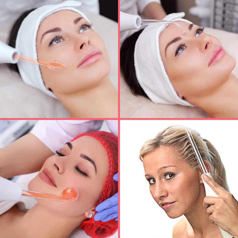 4 in 1 High Frequency Electrode, 1 Box Face Massager, Professional Facial Massage Tool for Women & Men