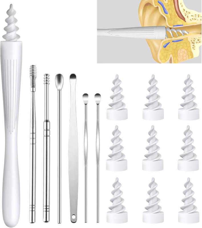 7 in 1 Ear Wax Removal, 2024 Q-Grips Ear Wax Removal Tool Reusable Washable Replacement Soft  Tips for Cleaner Earwax, Ear Wax Removal Kit Contains 7 Types of Ear Cleaner Tools (White)