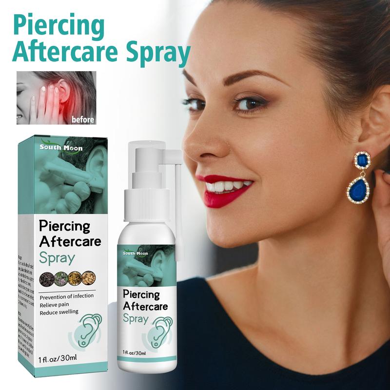 South Moon Piercing Aftercare Spray, Ear Hole Cleaning Prevent Odor To Reduce Swelling Pain Relief Spray