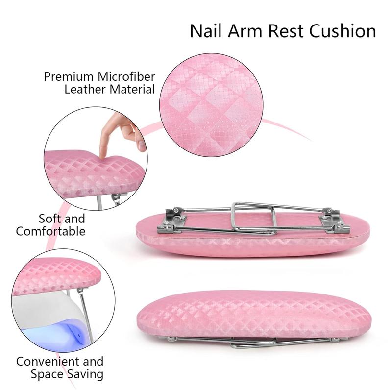 Nail Arm Rest,Professional Microfiber Leather Nail Hand Rest Stand Arm Rest for Acrylic Nails Cushion Hand Holder with Non-slip - Nail Technician Use Must Have