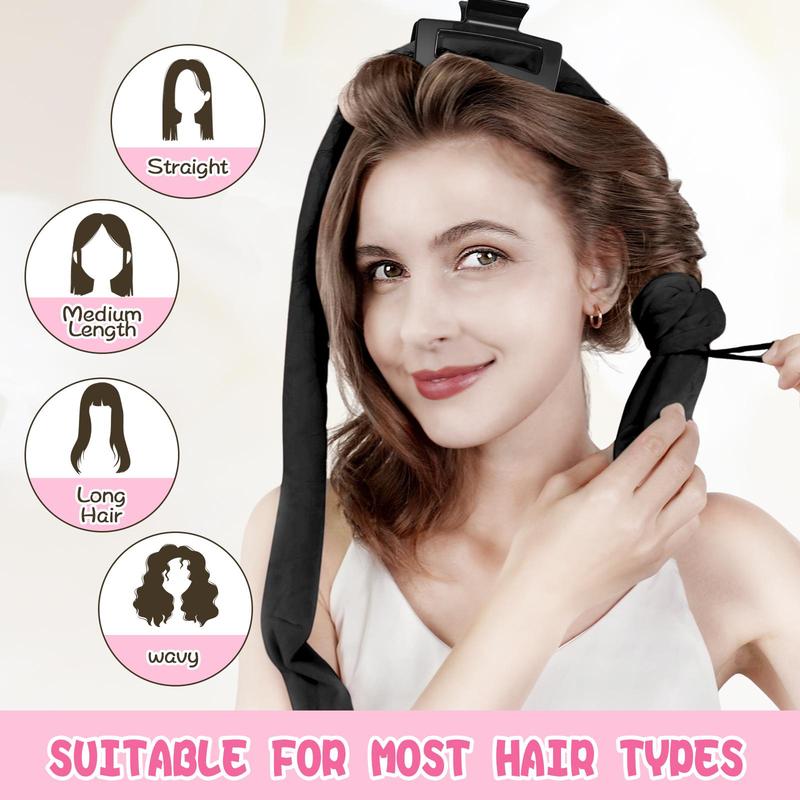 Heatless Hair Curling Set, 5 Counts set Hair Curler & Hair Clips & Hair Band & Headband, Hair Styling Tool for Women & Girls