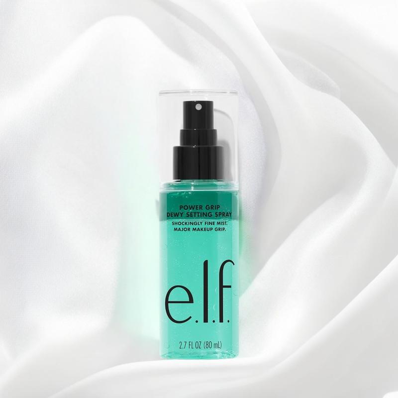 e.l.f. makeup Power Grip Dewy Setting Spray, Ultra Fine Mist Made With Hyaluronic Acid, Grips Makeup For A Hydrated, Dewy Finish, Vegan & Cruelty-Free