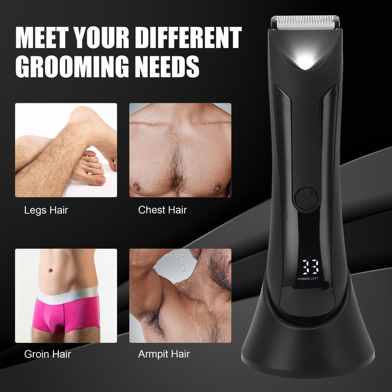 All-in-one men's grooming kit with trimmer for beard, nose, face, underarms, legs, private parts, electric shaver for husband gift