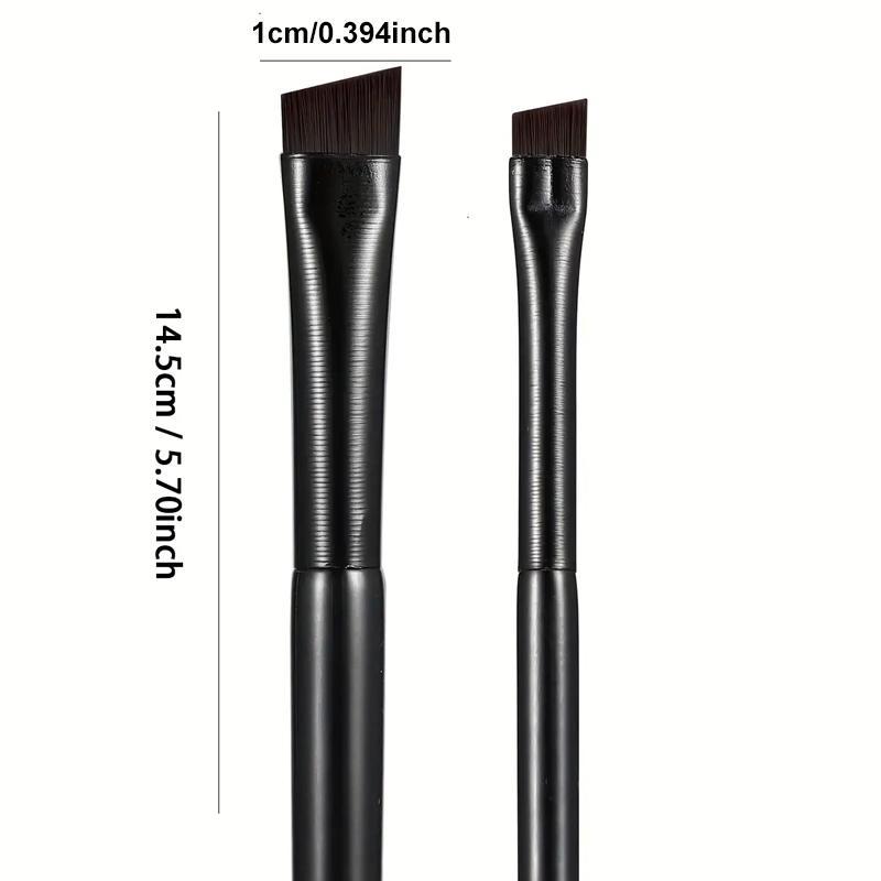 2pcs Thin Blade Design Eye Makeup Brushes Set, Oblique Head Design Eyebrow Brush & Eyeliner Brush, Professional Makeup Tools For Women, Christmas Gift