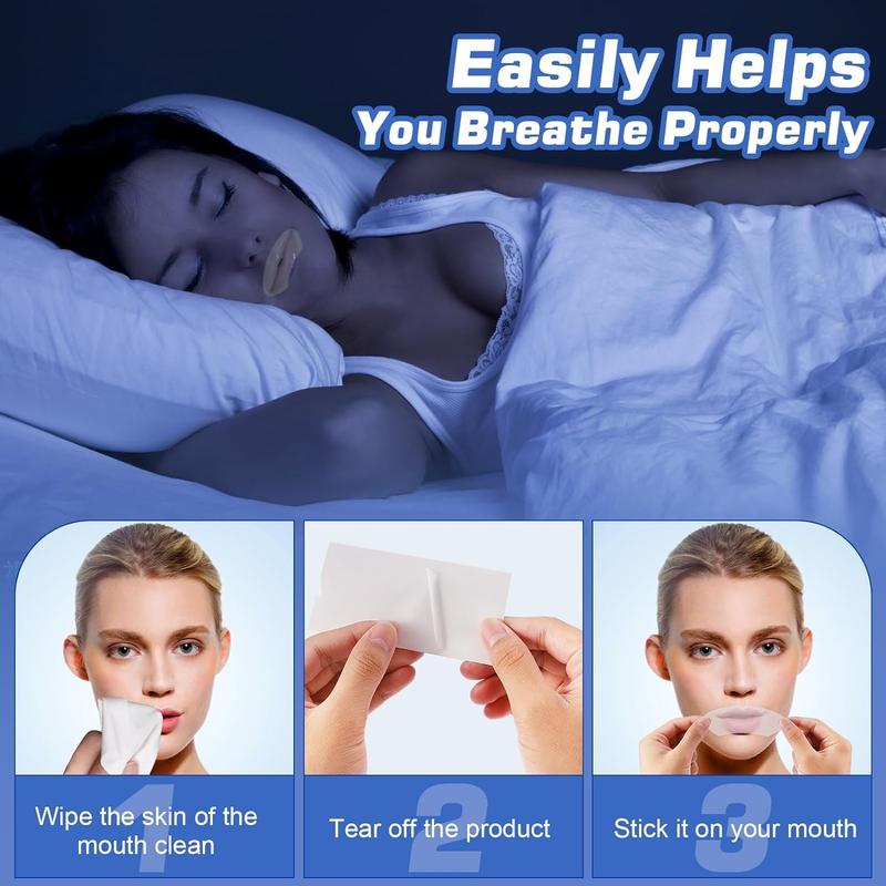 Hecmoks Comfort Sleep Patch - 90 120pcs Anti-Snore Mouth Tape, Daily Use Sleep Aid for Mouth Breathers. Stop Snoring Naturally!