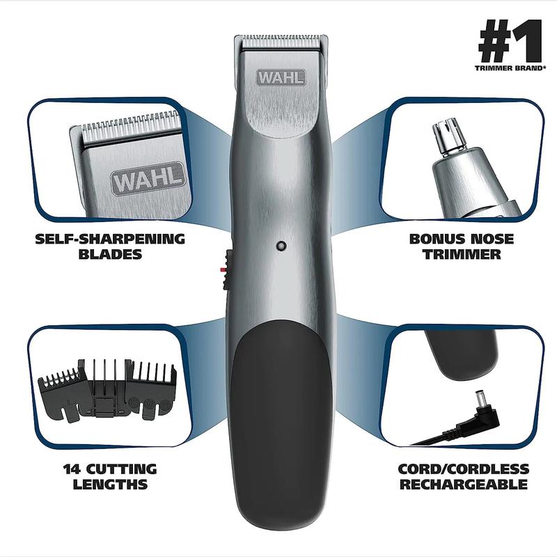 Wahl Groomsman Cord Cordless Beard Trimming Kit Durable Comfort Trimmer