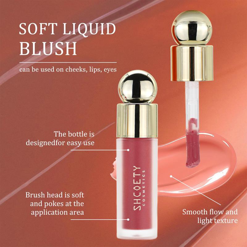 Long Lasting Liquid Blusher, 1 Count Natural Look Blush For Cheeks, Lips, Smudge-proof Blush Stick, For Daily Makeup