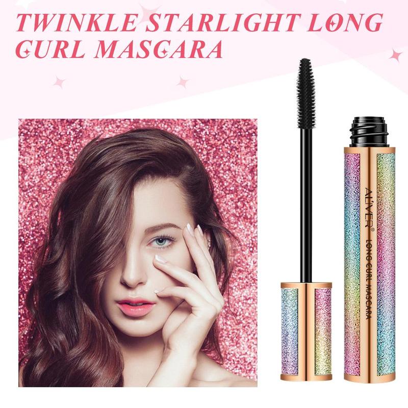 Starry Sky Mascara - Black, Waterproof, Smudge-Proof, Long-Lasting, Quick-Drying, Natural Extension & Curling, Thickening Lash Makeup