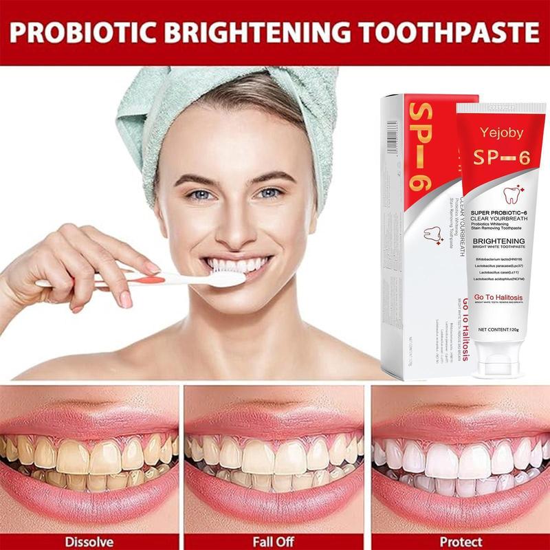 [90% People Choose] ProbioticSp-6 Toothpaste, Sp-6 Brighten Toothpaste, SP 6 Toothpaste,Fresh Breath, Sp-6 Toothpaste 4.2 oz