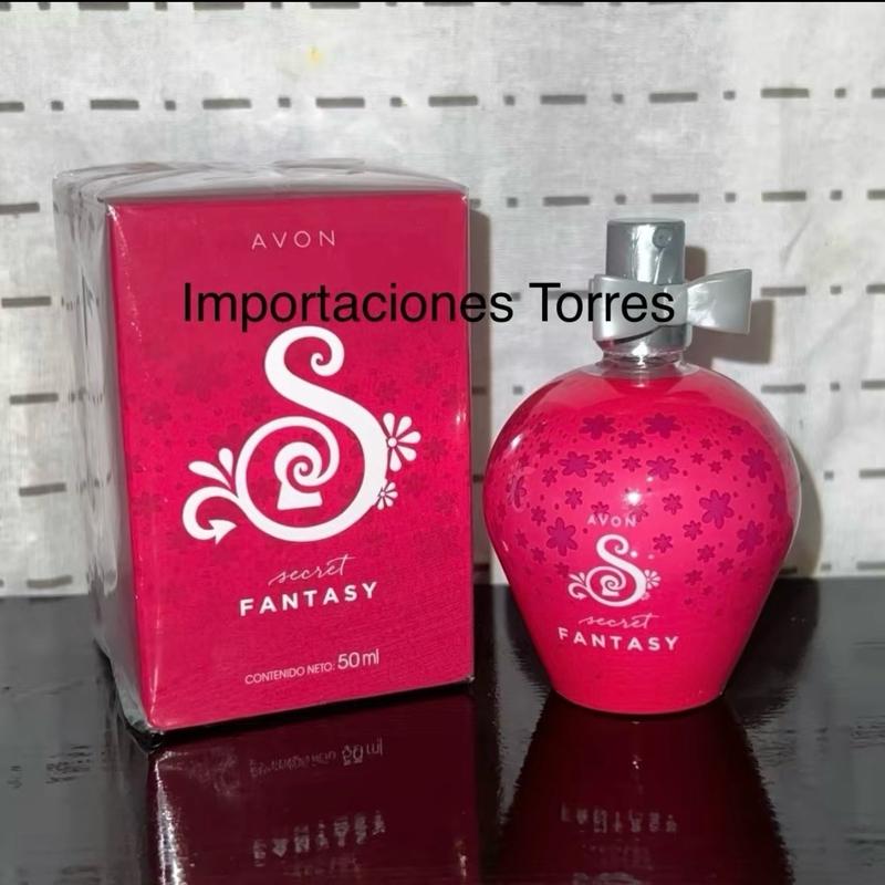 Secret Fantasy Eau de Toilette Spray Perfume for Her Set with Body Cream By Avon Mexico- 2 Pieces (Perfume 50ml 1.7oz & Cream 90ml 3.04oz)