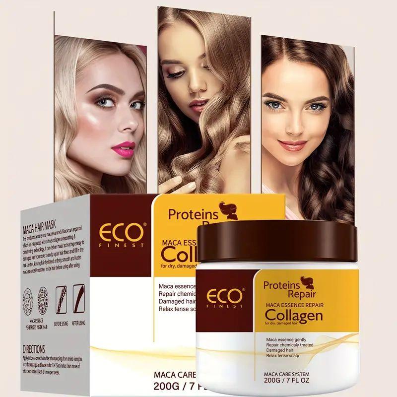 Collagen Hair Treatment Deep Repair Conditioning Argan Oil Collagen Hair Mask Essence for Dry Damaged Hair All Hair Types 7 oz 200ml(DR) Conditioner Haircare Shampoo Repairing Restore Z Hydrate Jojoba Comfort Cleansing Moisturize Hydrating Moisture